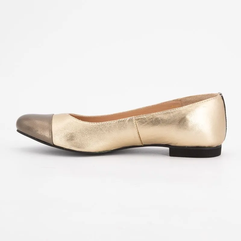 BALLERINA 2215128 SILVER SUEDE T36-41 (36, Beige)